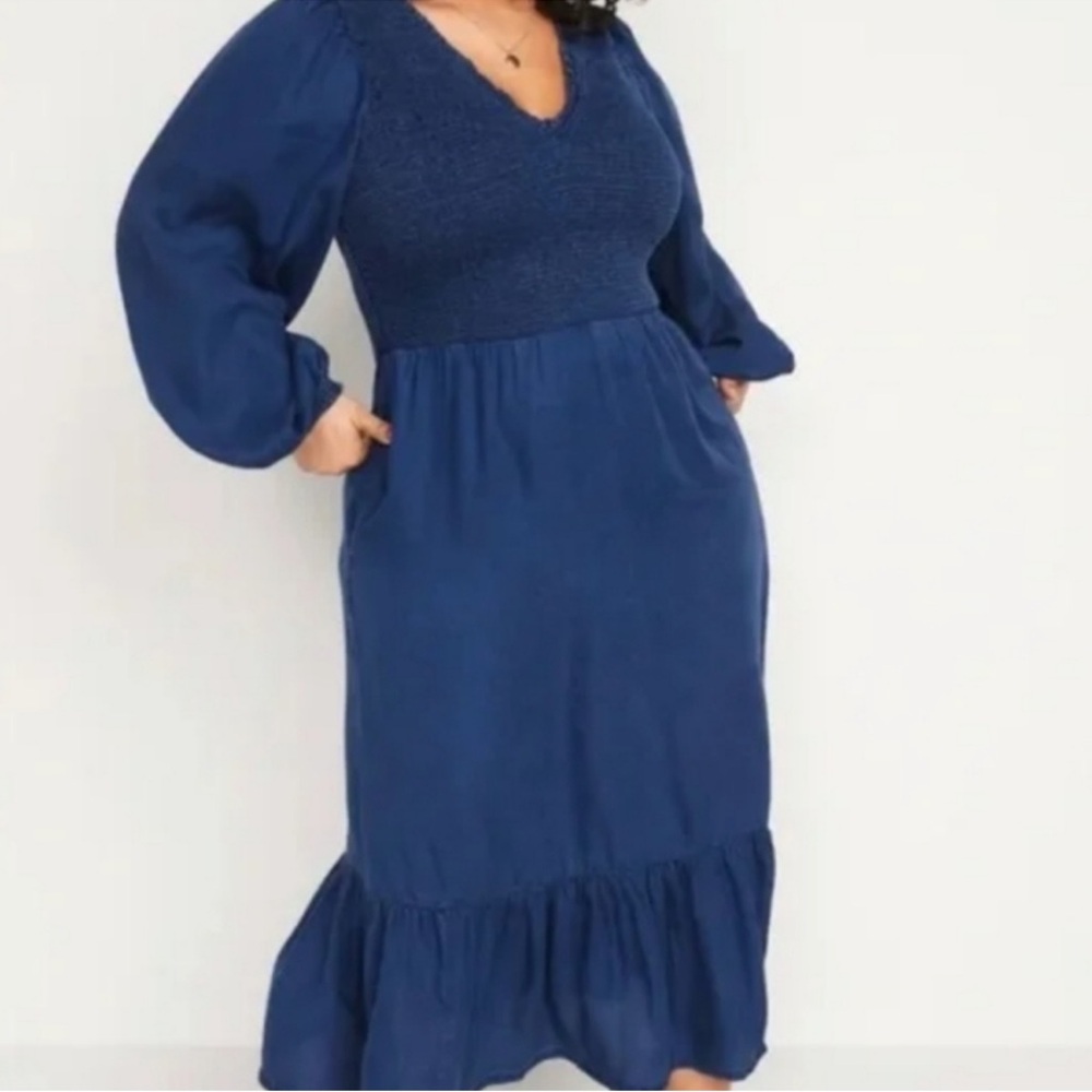 Old Navy Long Sleeve Blue Dress